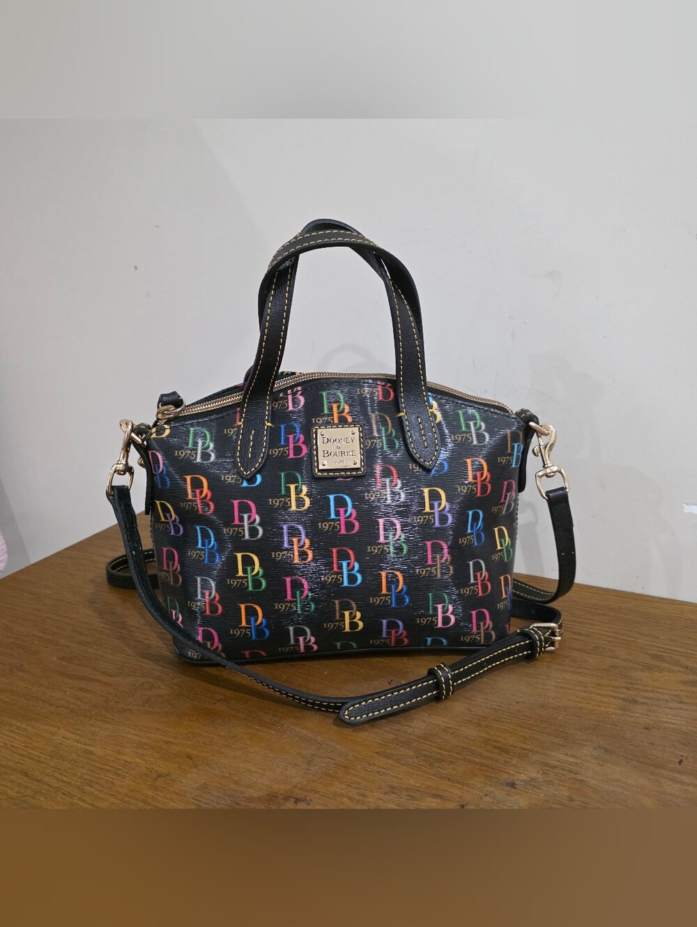 Dooney and bourke Coated Canvas Multicolor Color Crossbody/Satchel Bag - Picture 8 of 13